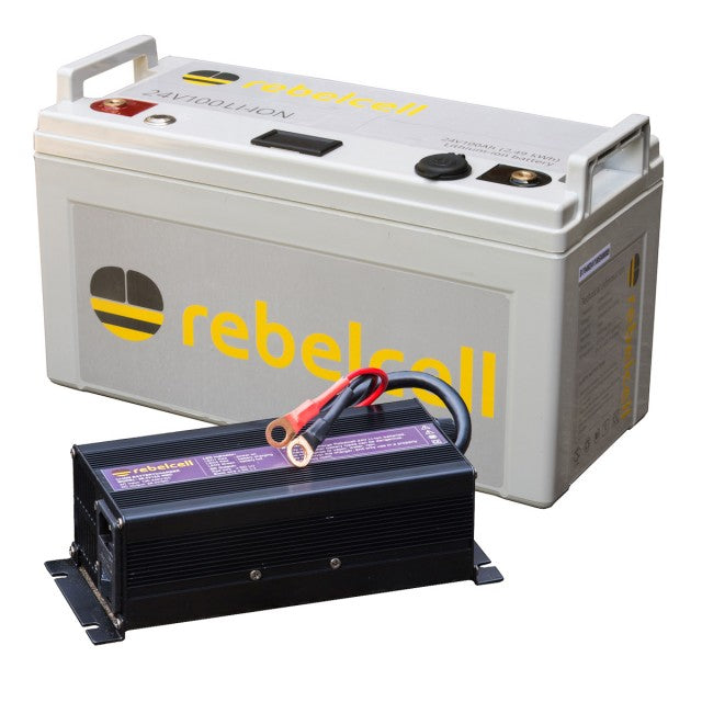 Rebelcell Li-ion Batterie 24V/100AH + 29.4V12A Ladegerät – Imperial Fishing  GmbH